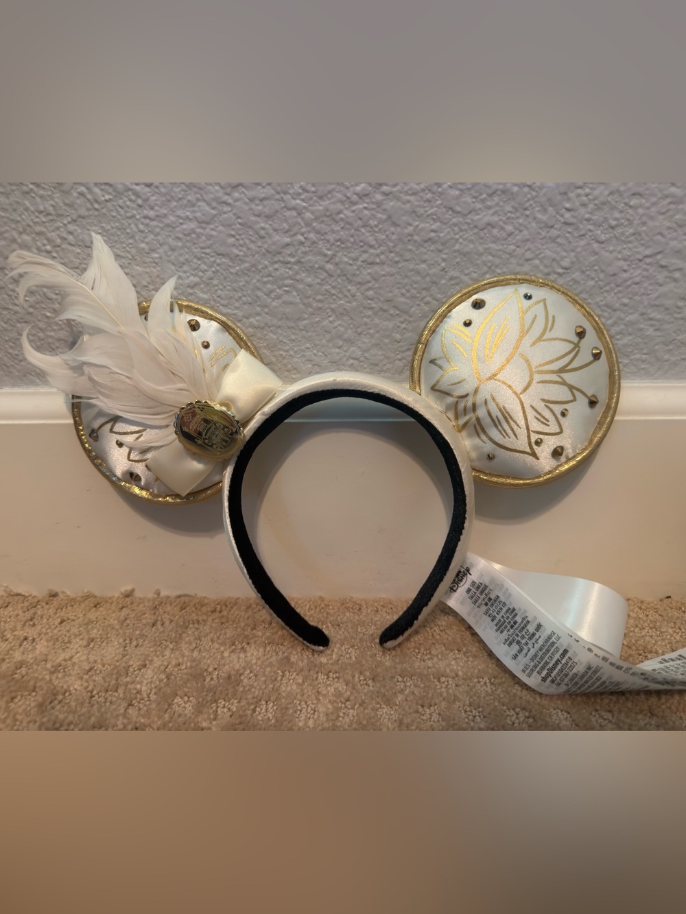 Disney Princess and the Frog Tiana White/Gold Ears